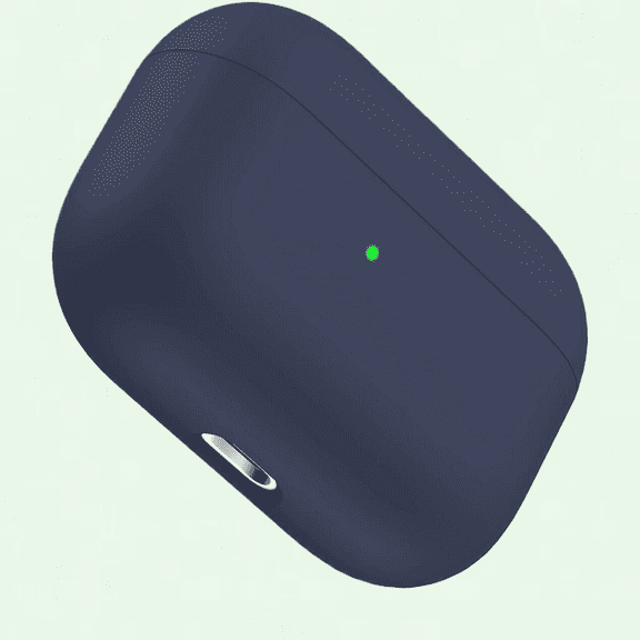 Upgrade Cover for AirPods Pro Case, Triple Layer Liquid Silicone Case, LED Visible (Navy Blue)