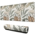 thumbnail image 1 of Upgrade Your Desk with Large Waterproof Desk Mat | Non-Slip Rubber Base | Abstract Art with Boho Leaves Design | Ideal for Office Laptop | 31.5 X 11.8 Inch, 1 of 7