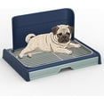 thumbnail image 1 of Upgrade Dog Potty Tray with High Wall,23.62"X18.5"Pee Pad Holder,Litter Box for Pet,Mesh Training Holder for Puppy and Small Size Dog,Housebreaking Supplies, Pet Products (Blue), 1 of 10