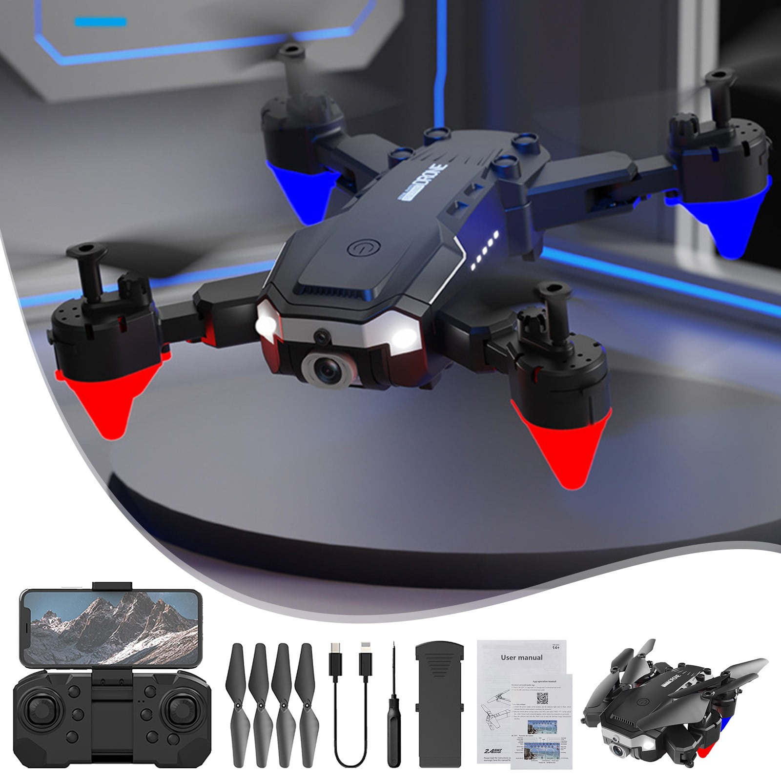 Upgrade Drone with Camera Foldable Drone with 1080P Camera FPV Drone