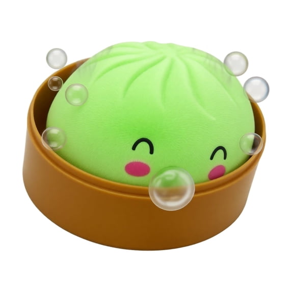 Upgrade Dumpling Squishy Blow Bubbles Stress Relief Fidget Toys Soft Slow Rising Squishy Dough Ball for Fun Christmas Holiday Gifting
