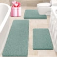thumbnail image 1 of HAKUNA Upgrade Extra Eggshell Blue Bathroom Rug Set 3 Pieces Ultra Soft, Thick Absorbent Bath Mats, Non Slip Chenille Toilet Mat for Bathroom, Bedroom, Kitchen, 1 of 8