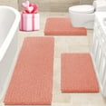 thumbnail image 1 of HAKUNA Upgrade Extra Large Coral Bathroom Rug Set 3 Pieces Ultra Soft, Thick Absorbent Bath Mats, Non Slip Chenille Toilet Mat for Bathroom, Bedroom, Kitchen, 1 of 8