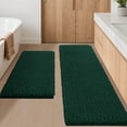 thumbnail image 1 of HAKUNA Upgrade Extra Large Deep Green Bathroom Rug Set 2 Pieces 32"x20"+60"x20" Ultra Soft, Thick Absorbent Bath Mats, Non Slip Chenille Toilet Mat for Bathroom, Bedroom, Kitchen, 1 of 7