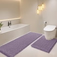 thumbnail image 1 of HAKUNA Upgrade Extra Large Lavender Bathroom Rug Set 2 Pieces U Shape 24"x20"+48"x20" Ultra Soft, Thick Absorbent Bath Mats, Non Slip Chenille Toilet Mat for Bathroom, Bedroom, Kitchen, 1 of 7
