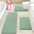 thumbnail image 1 of HAKUNA Upgrade Extra Large Sage Bathroom Rug Set 3 Pieces Ultra Soft, Thick Absorbent Bath Mats, Non Slip Chenille Toilet Mat for Bathroom, Bedroom, Kitchen, Mint, 1 of 8
