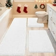 thumbnail image 1 of HAKUNA Upgrade Extra Large White Bathroom Rug Set 3 Pieces Ultra Soft, Thick Absorbent Bath Mats, Non Slip Chenille Toilet Mat for Bathroom, Bedroom, Kitchen, 1 of 8