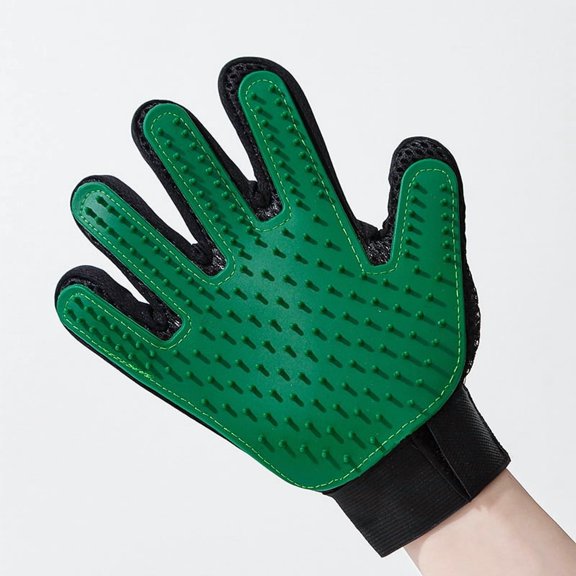 Upgrade Five Finger Design Gentle Deshedding Pet Grooming Glove Efficient Hair Remover Mitt For Cats Dogs Long Short Fur Daily Grooming Bath Use, Assorted Colors, 1 Pair
