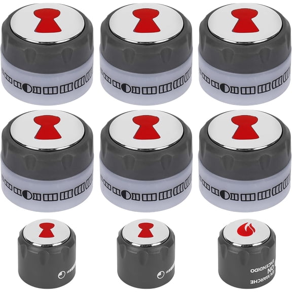 Upgrade Grill Knobs Kit 67692 Replacement Weber Summit 600 660 670 with 6 Main Burner Knob - 1 IR Knob - 1 Smoke and 1 Grill Burner Control Knob - 9 Pack