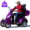 thumbnail image 1 of Upgrade Heavy Duty 4 Wheel Mobility Scooters for Seniors & Adults 500lbs Capacity,Arshin 800W All Terrain Fast Mobility Scooter for Travel,Electric Powered Chair,25 Miles Rang,Remote Key(Purple), 1 of 18