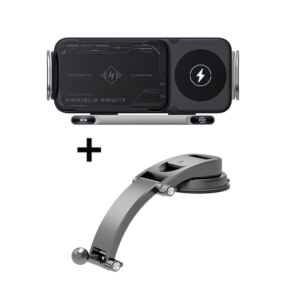 Upgrade High Intelligent Mobile Phone Pad Holder Auto Rotating Wireless Charging Dock Smart Car Mount for Smartphones and Tablets