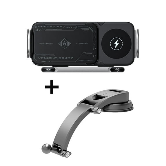 Upgrade High Intelligent Mobile Phone Pad Holder Auto Rotating Wireless Charging Dock Smart Car Mount for Smartphones and Tablets