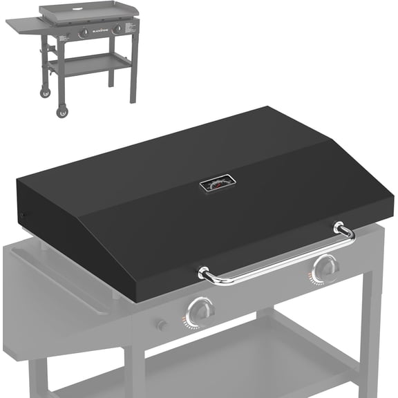 Upgrade Hinged Lid for 28 Inch Omnivore Griddle, Griddle Hard Cover, Grill Hood Flat Top with Thermometer