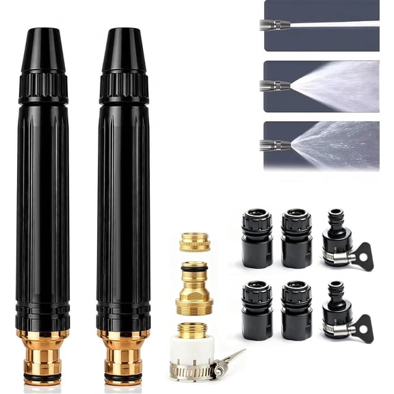 Upgrade Home High Pressure Car Wash Water Gun, 2026 New Adjustable Booster High Pressure Hose Nozzle, Portable Water Hose Nozzle for Car Driveway Patio Yard Watering and Washing