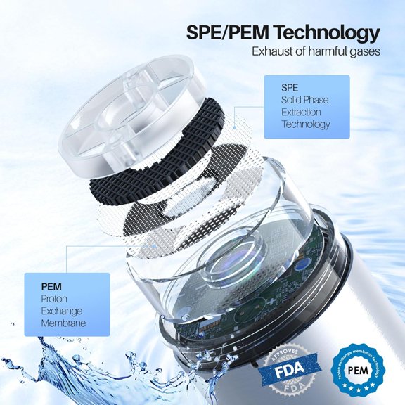 Upgrade Hydrogen Water Bottle, 3Min 2200PPB Rapid Hydrogen Water Generator -SPE PEM Tech, 14OZ Portable Hydro Water Machine, Health Care Gifts for Wife, Family, Friends, Travel (Sliver)