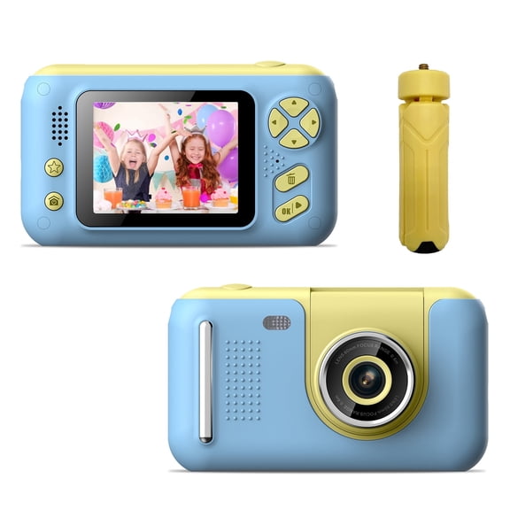 Upgrade Kids Selfie Camera Christmas Birthday Gift for 3-9 Years Old Girls Portable Toy for 3-9 Year Children Toddler 1080p HD Digital Video Camcorder Camera with 32G SD Card