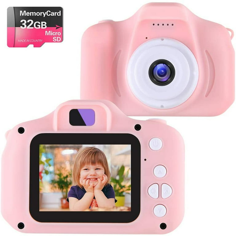 Kids Digital Camera - HD Upgrade for Girls & Boys Age 3-10 - 32GB SD Card,  Silicone Cover, Christmas & Birthday Gifts