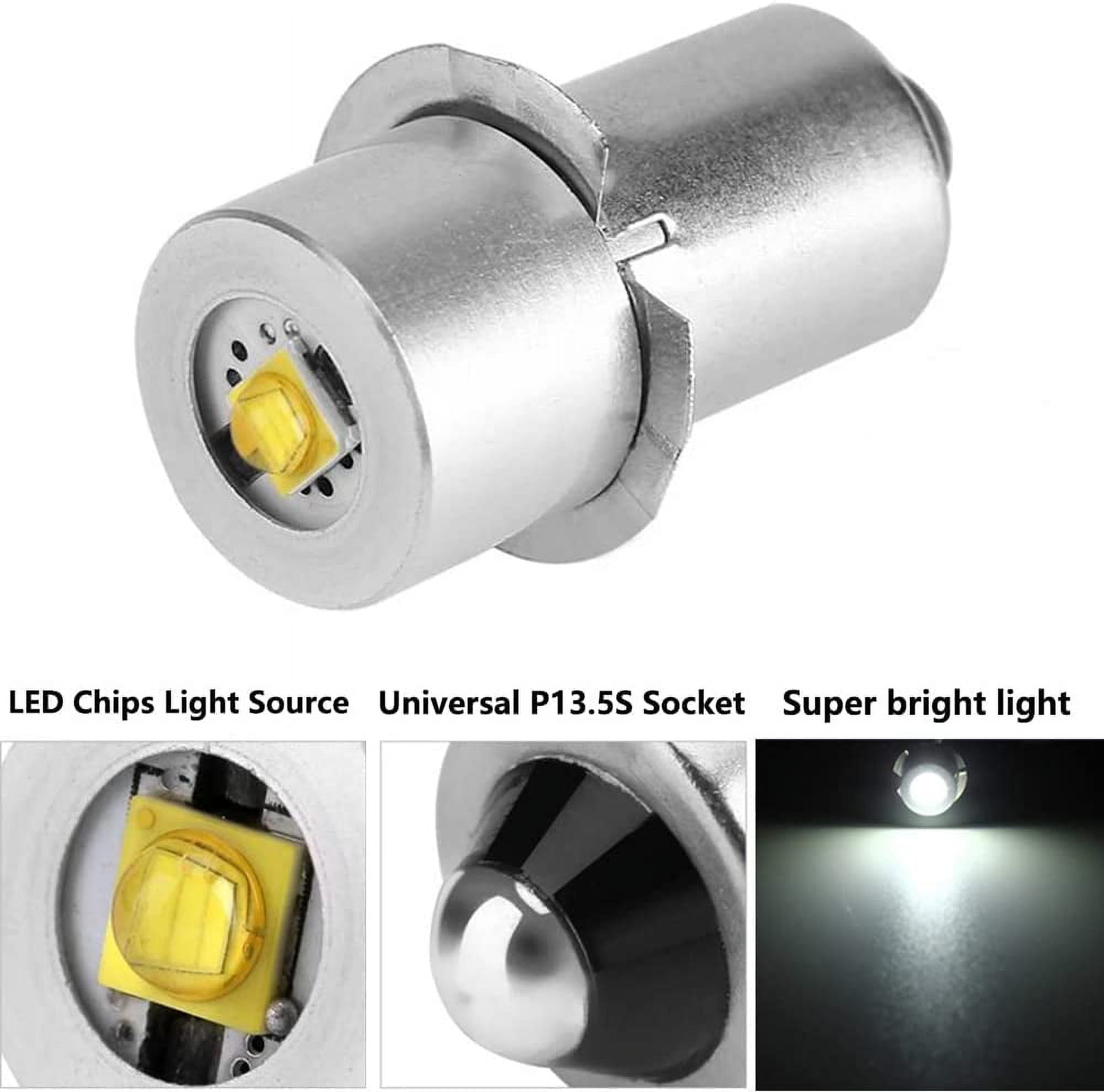 craftsman rechargeable flashlight bulb Bulbs Replacement, Mag-Lite Led for Ryobi Flashlight, 18V 19.2V LED Flashlight Bulb-3 Pack : Tools & Home Improvement A pivoting head allows you to direct the beam in various directions to efficiently illuminate you work area 2) Flashlight Replacement White LED