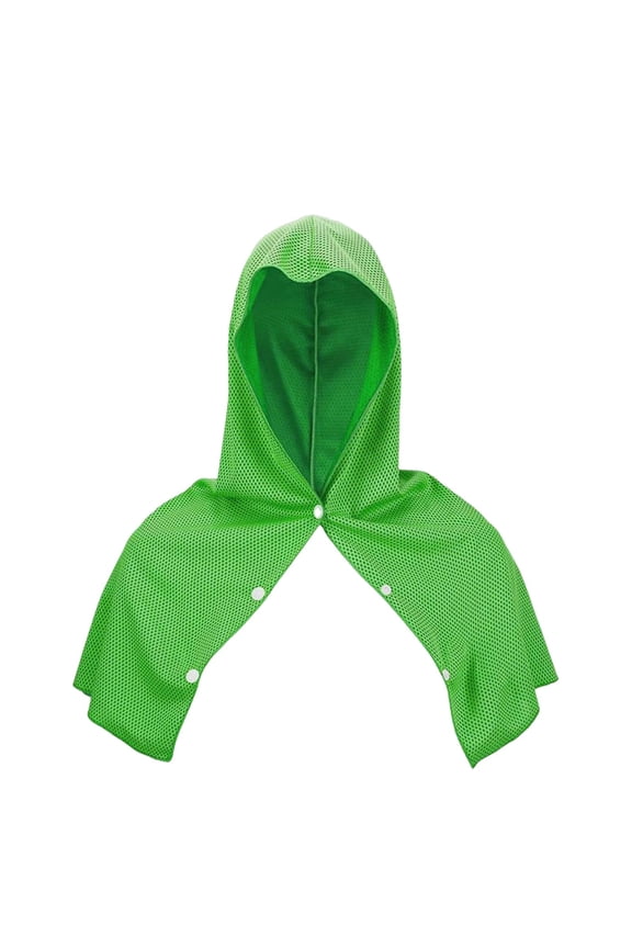Upgrade Large Hoodie Cooling Towels - Double Layer Ice Beach Towel PVA Wearable Shawl,Long-Lasting Heat Relief Cool for Yoga,Yard Work,Camping Beach & Summer Activities