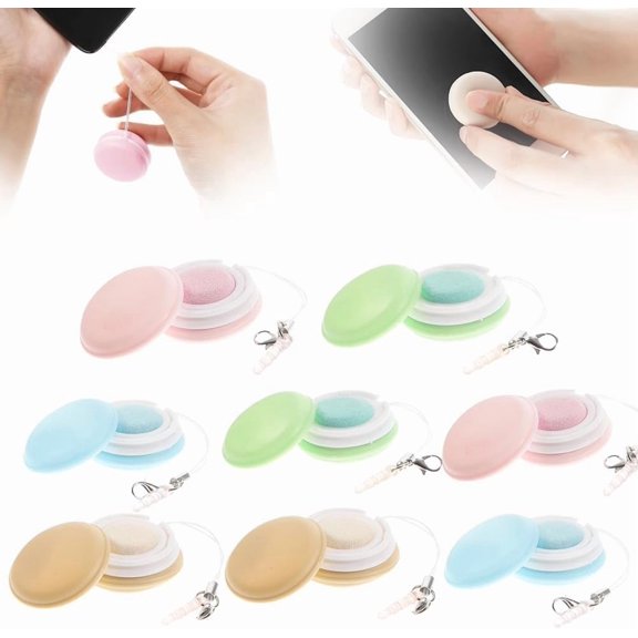 Upgrade Macaron Phone Screen Cleaner, 2026 New Portable Mobile Screen Cleaning Cloths Wiper Eye Glasses Cleaning Tools, Macaron Mobile Phone Screen Wipe (12 Pcs)