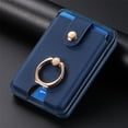 thumbnail image 1 of Upgrade MagSafe Wallet Stand for iPhone 15/14/13/12 Series, Heavy Duty Magnetic Wallet Premium PU Leather Card Holder Finger Ring Shockproof Kickstand for iPhone 15/14/13/12 Series, Blue, 1 of 4