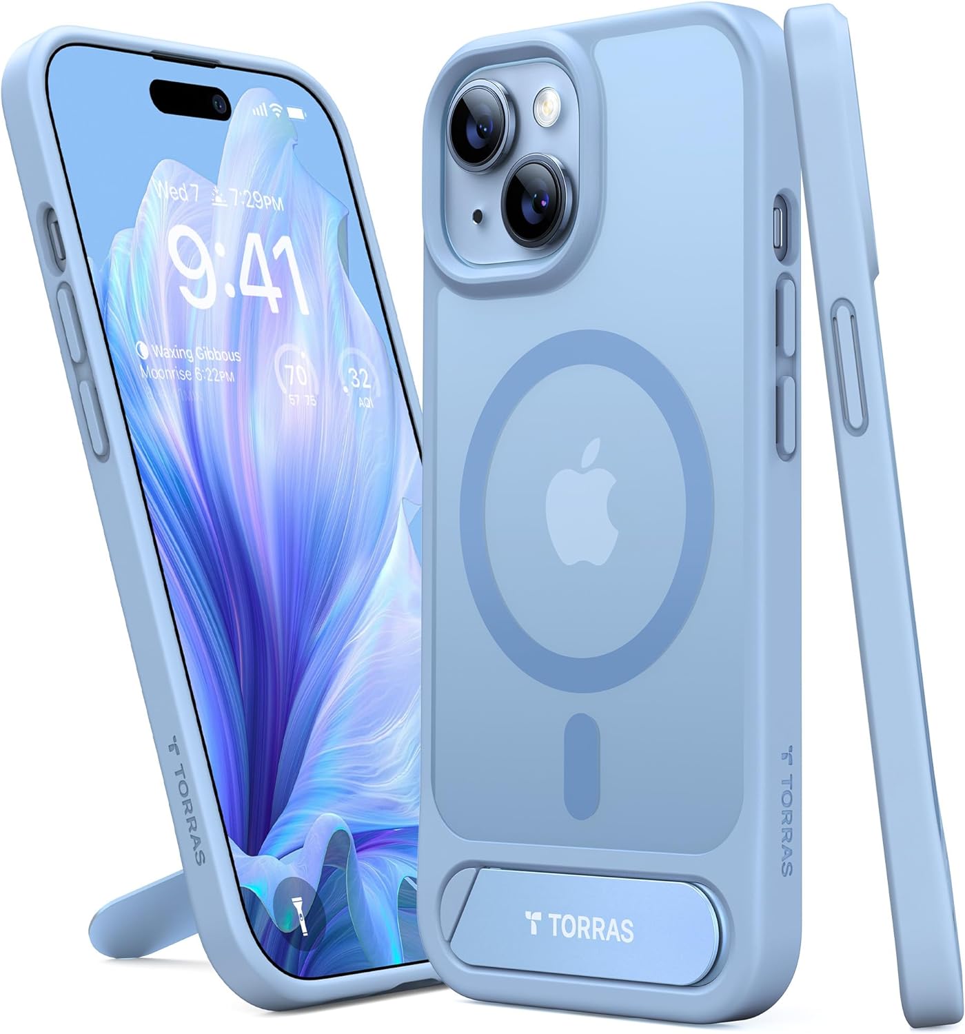 Upgrade & Stand Designed for iPhone 15 Case fit for MagSafe, 12FT MilGrade Shockproof