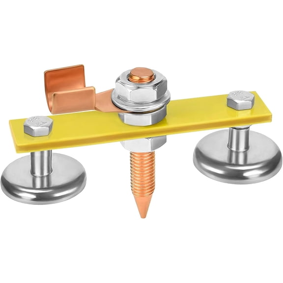 Upgrade Magnetic Welding Support Ground Clamp Tools, Twin Welding Magnet Head, Strong Magnetism Large Suction, Copper Tail Welder Stability Clamps