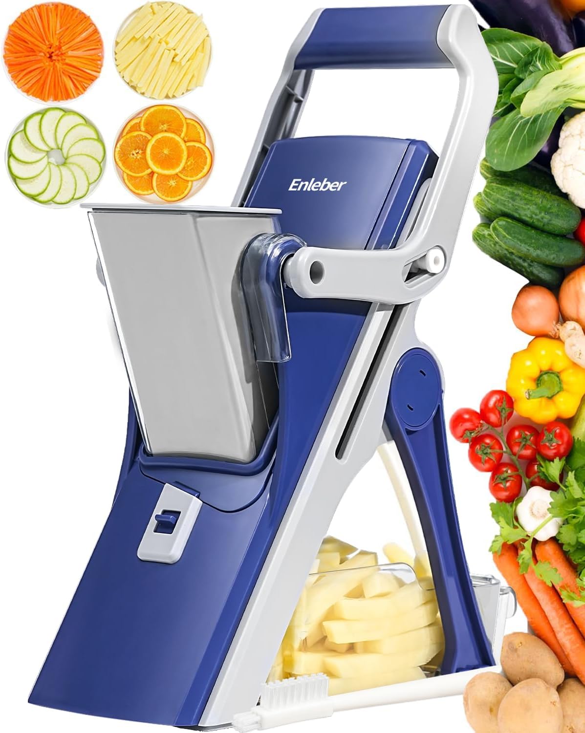 Upgrade Mandoline Slicer Safe Vegetable ChopperJulienne Dicer for
