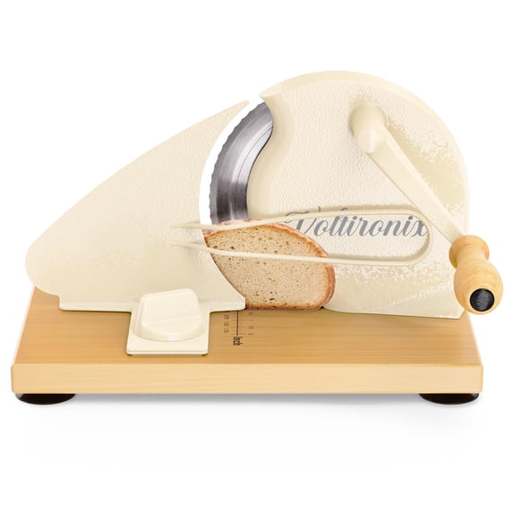 Upgrade Manual Bread Slicer for Homemade Sourdough Bread, Adjustable Thickness with Stainless Steel Serrated Blade, Even Slicing Guide, Non-Slip Suction Cups – Ideal for Home Kitchens and Bakeries