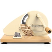 Manual Bread Slicer for Homemade Sourdough Hand Crank Cutter Adjustable Thickness
