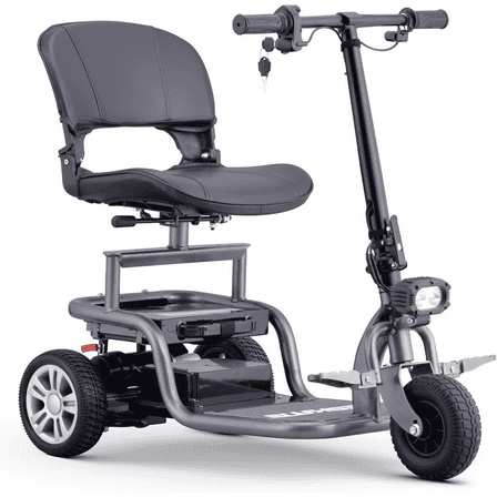 Upgrade Mobility Scooter Lightweight Foldable,All Terrain Mobility Scooters for Seniors & Adults,Arshin 300lbs Electric Wheelchair Strong Device for Travel,Variable Speed(Black)