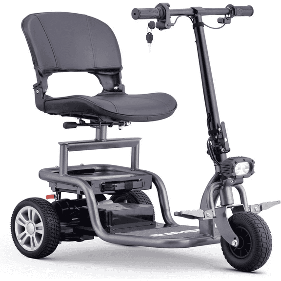 Upgrade Mobility Scooter Lightweight Foldable,All Terrain Mobility Scooters for Seniors & Adults,Arshin 300lbs Electric Wheelchair Strong Device for Travel,Variable Speed(Black)