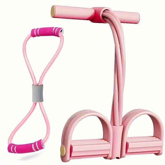 Upgrade Multifunction Tension Rope, 6-Tube Elastic Yoga Pedal ankle Puller Resistance Band, Latex Tension Rope Equipment for Abdomen/Waist/Arm/Leg Stretching Training