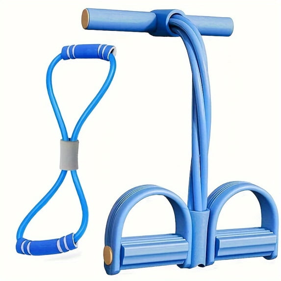 Upgrade Multifunction Tension Rope, 6-Tube Elastic Yoga Pedal ankle Puller Resistance Band, Latex Tension Rope Equipment for Abdomen/Waist/Arm/Leg Stretching Training