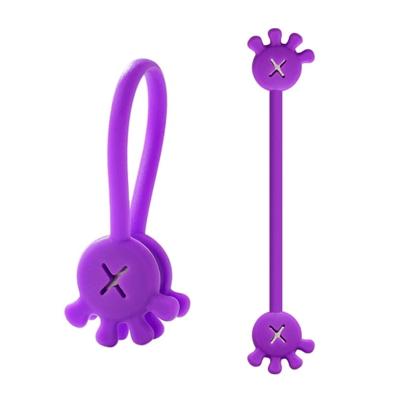 Upgrade Multipurpose Reusable Silicone Ties Elastic Cord Organizer For Efficient Data Wire Management Fastening Bundling