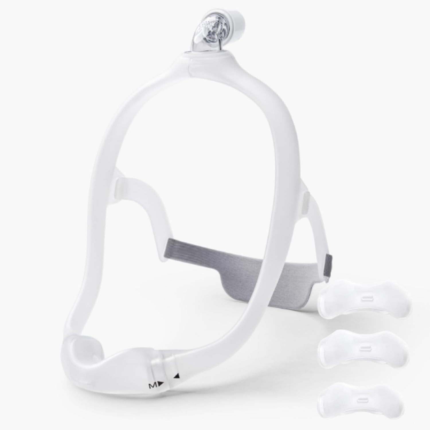 Upgrade Nasal Mask Frame with Headgear, Nasal Frame Assembly Compatible with DreamWear, Silicone Soft Perfect Seal Nasal Mask with Frame, Tube, 3 Sizes of Nasal Pillows and Absorbent Cloth