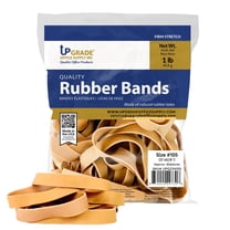 Upgrade Office Supply Size 105 Rubber Bands, 1 lb Bag, Approx. 60 Count, Natural Rubber Latex, Made in USA