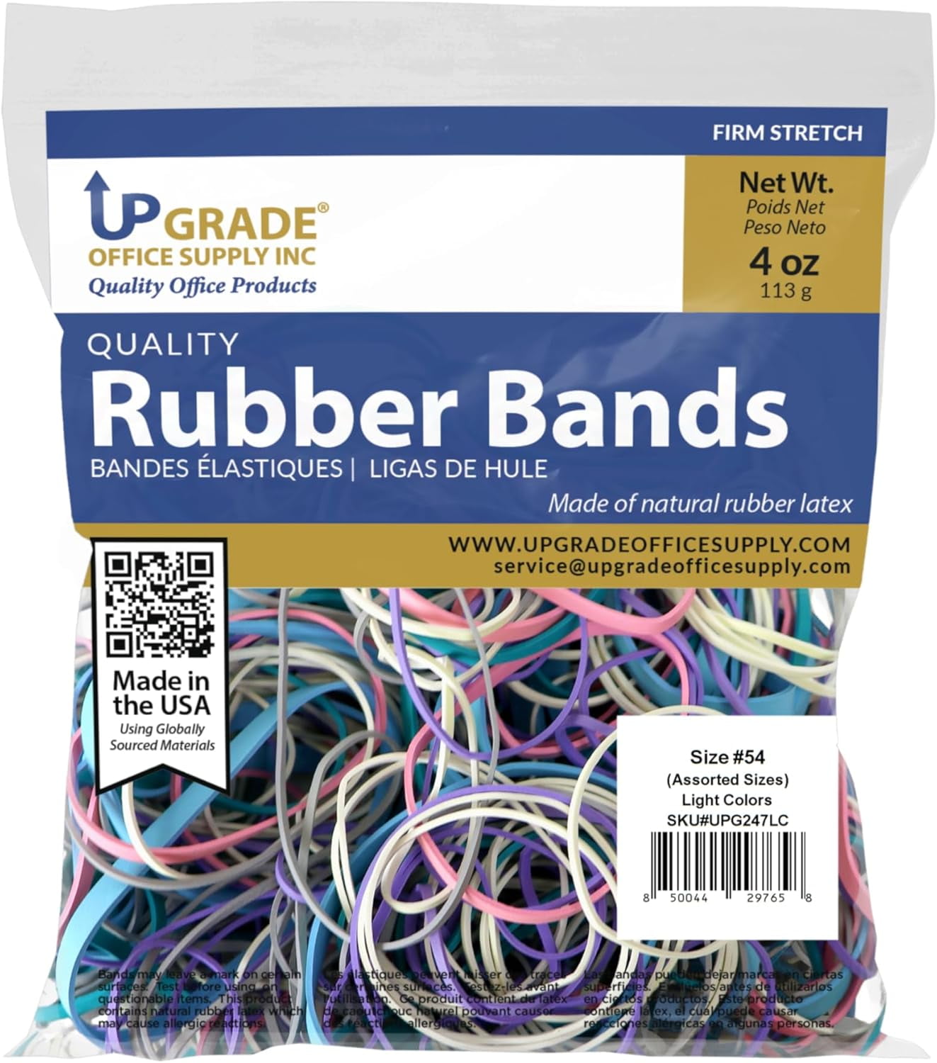 Upgrade Office Supply Rubber Bands, Size #64, 4 oz. Box
