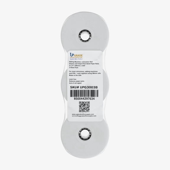 Upgrade Office Supply UPG3003B Adding Machine Tape 2-1/4 x 150 ft 3 Pack USA