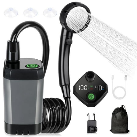 Upgrade Outdoor Portable Camping Shower, 6000mAh Rechargeable Electric Shower Pump with Multifunctional Handheld Filter Shower Head, Suitable for Rinsing, Hiking, RV Travel, Beach Vacations price history and forecast - GZXIHTZ Black730