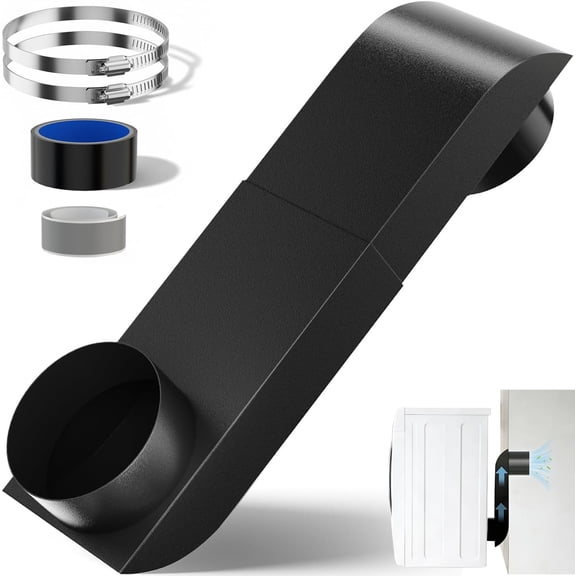 Upgrade Periscope Dryer Vent, 9.5-14.5" Adjustable Dryer Vent Connector Kit for Whirlpool and Tight Spaces - Flat & Slim Telescoping Dryer Vent Low Profile 4 Inch Duct Dryer Outlets
