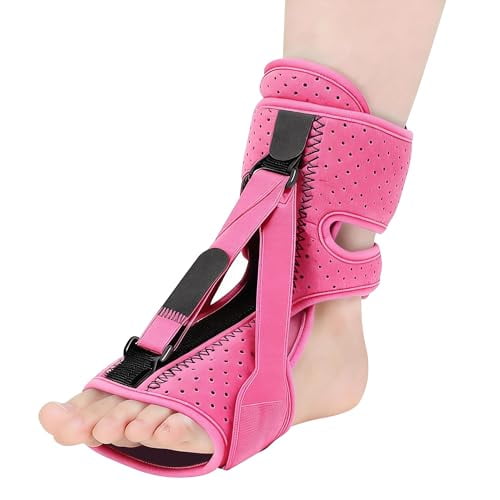 Upgrade Plantar Fasciitis Night Splint and Brace,plantar fasciitis relief with Soft Memory Foam Pad,Arch Pain,Heel Spur,Foot-drop and Achilles Tendonitis (Pink)