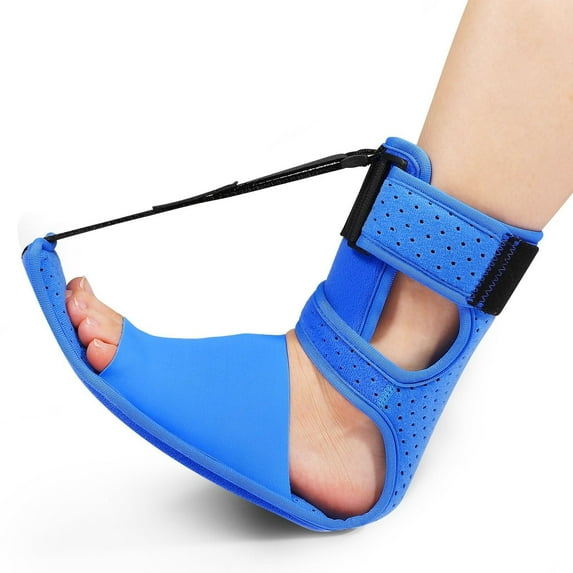 Upgrade Plantar Fasciitis Night Splint & Relief Brace with Adjustable Straps - Support for Achilles Tendonitis, Heel Spur Pain, Day & Night Use