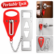 Upgrade Portable Door Lock,Hotel Door Lock Latch for Travel,Security Door Lock for Additional Safety and Privacy,Home Security Defender,Extra Lock for Traveling Home Bedroom Hotel Apartment College