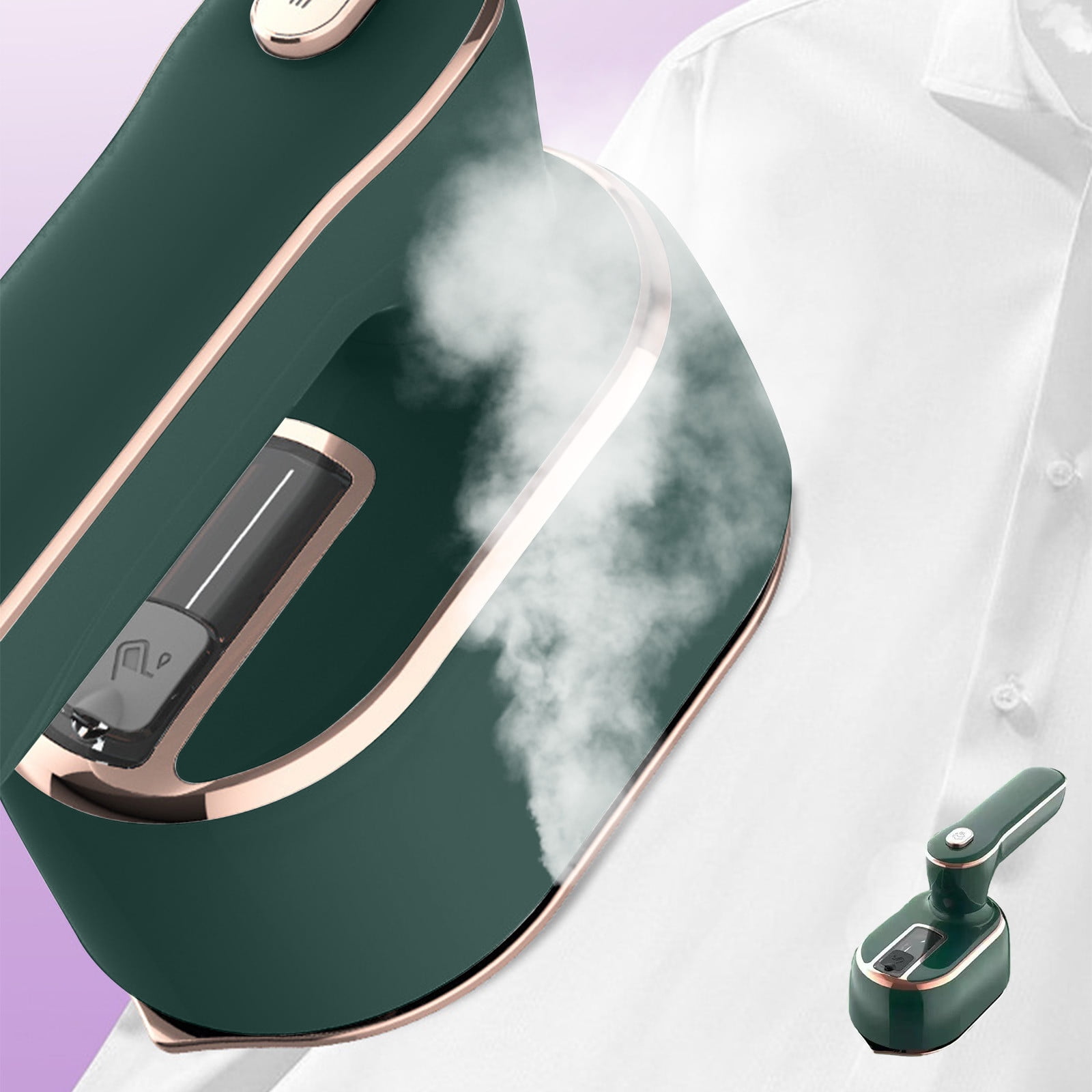 Upgrade Portable Mini Ironing Machine, 180° Rotatable Handheld Steam Iron, 2-in-1 Dry & Wet Ironing, 100ml Water Tank, Titanium Soleplate, Fast Heating, Suitable for Home Travel, Various Fabrics