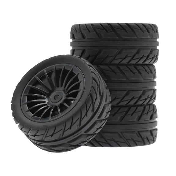 Upgrade RC Car Tires 1/16 Vehicles Model Accessories Replacement Assembly Spare Parts Model Modified 4Pcs Wheel for SG1604 Teenager Adults , Black