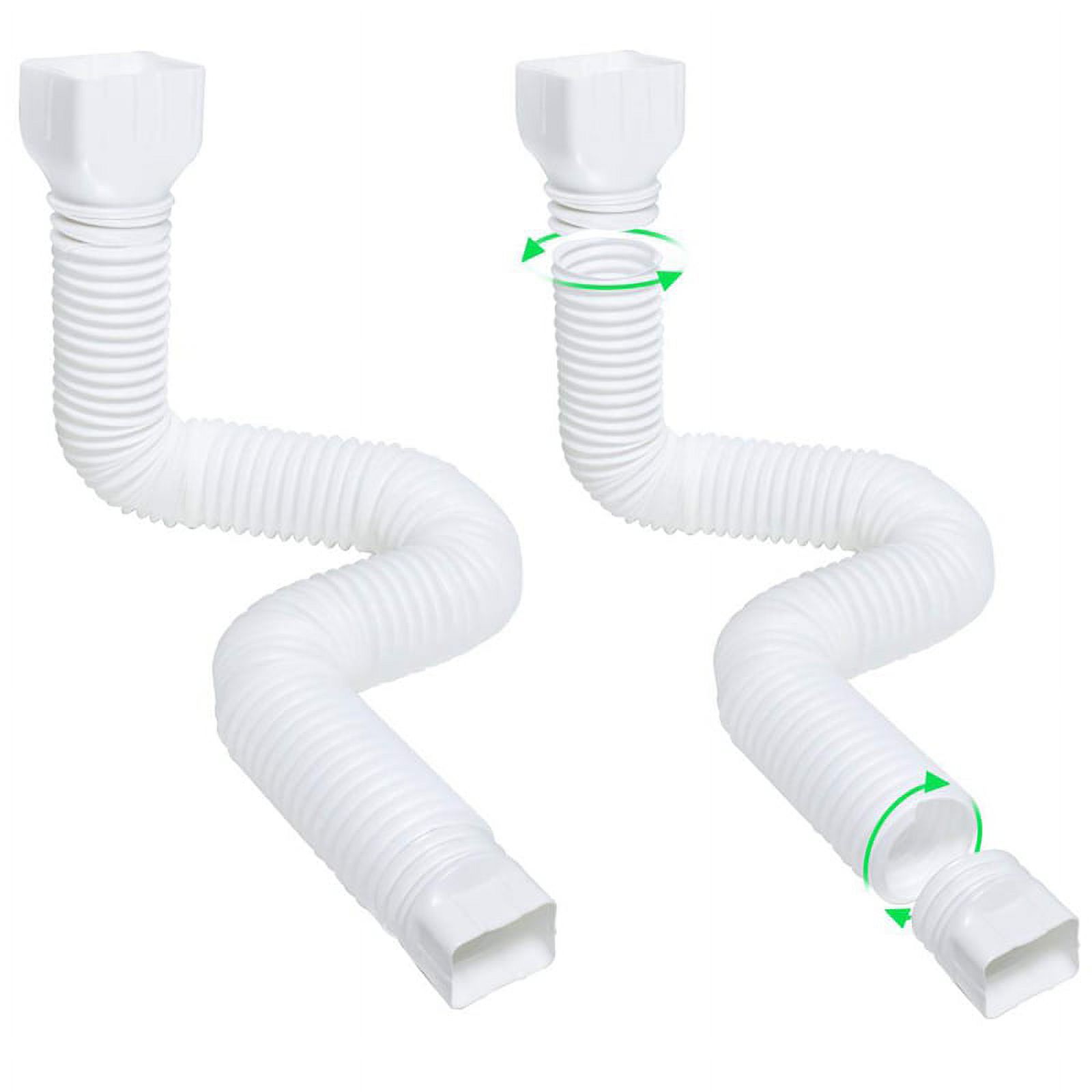 Upgrade Rain Gutter Downspout Extensions, 17In59In Flexible Drain
