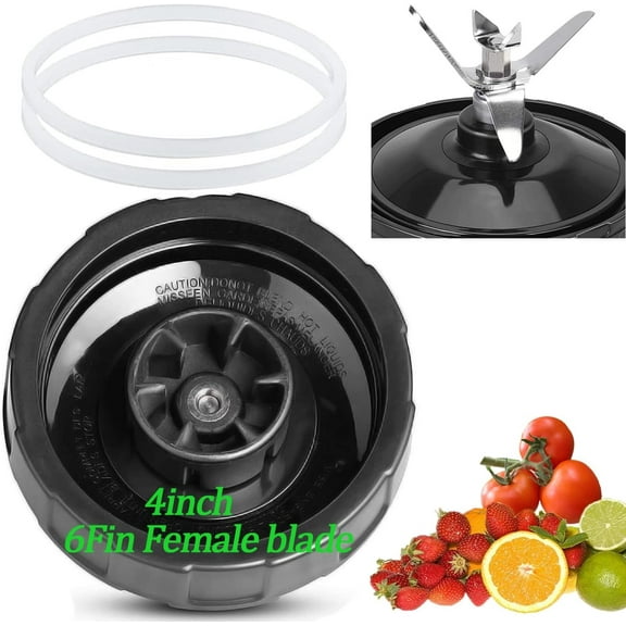 [Upgrade] Replacement 6-Fins Female Blender Blade Parts Compatible with Ninja Auto iQ Blenders. [4Inch Female Fins ONLY]