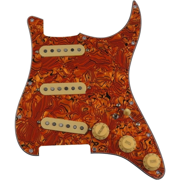 Upgrade SSS Prewired Guitar Strat Pickguard Set Alnico V Single Coil Pickup Coil Splitting Switch for Fender ST Electric Guitar Part Replacement