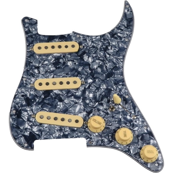 Upgrade SSS Prewired Guitar Strat Pickguard Set Alnico V Single Coil Pickup Coil Splitting Switch for Fender ST Electric Guitar Part Replacement